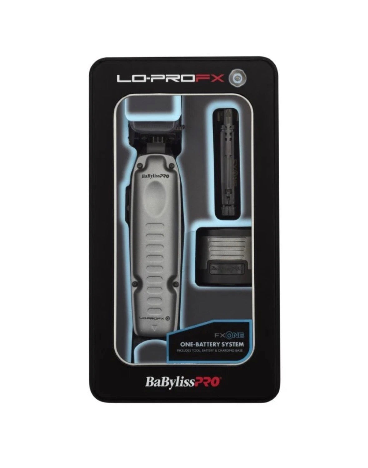 BaBylissPRO FXONE Lo-ProFX Matte Gray High Performance Low Profile Trimmer w/Interchangeable Lithium Battery Pack