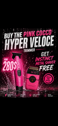 Pink hyper veloce cocco trimmer + pink instinct metal shaver promo